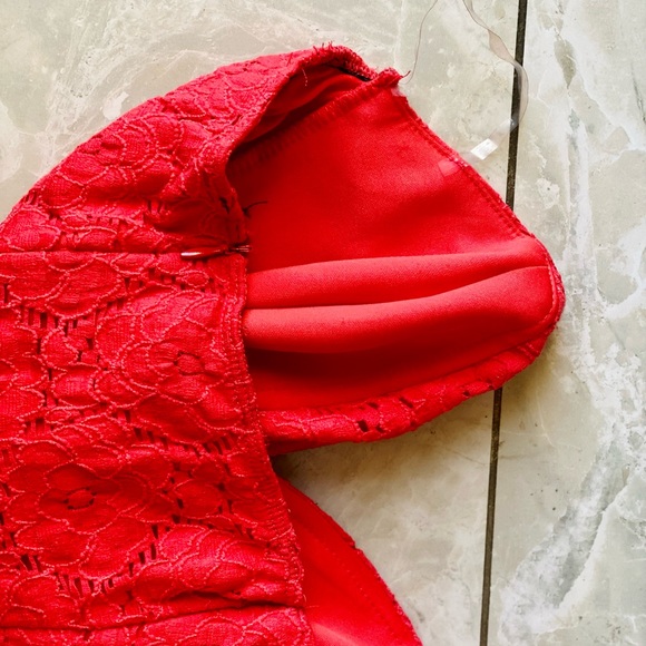 Red Lace Summer Dress - Picture 6 of 7